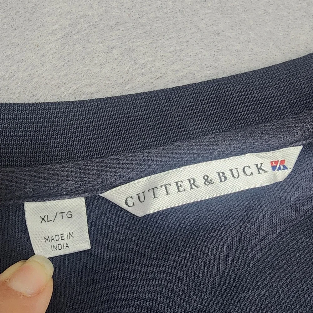 Cutter & Buck Sweatshirt Navy V-Neck 100% Supima Cotton Mens XL